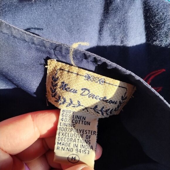 Vintage Embroidered Lightweight Linen Jacket Medium - Picture 6 of 7